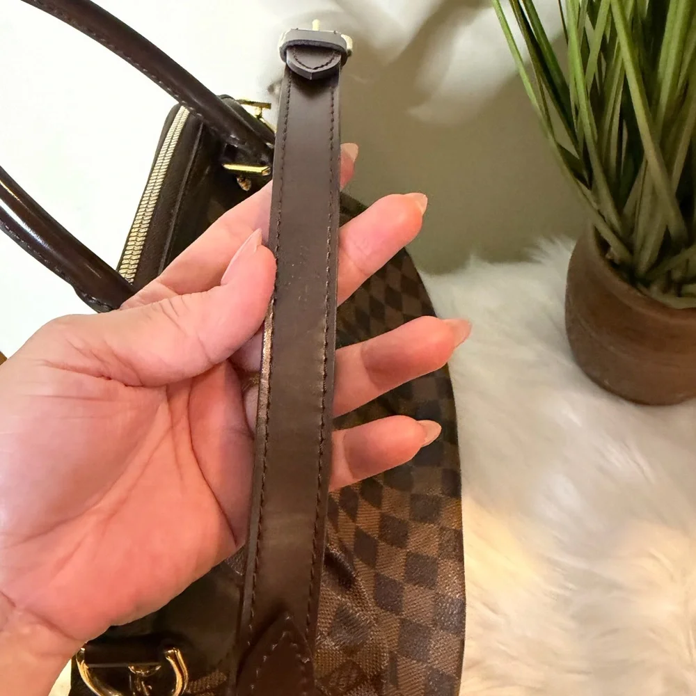 Louis Vuitton Dark Brown Checkered Satchel - Picture 7 of 7